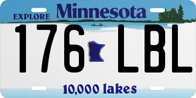 MN license plate 176LBL