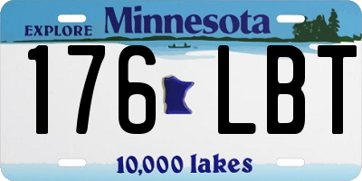MN license plate 176LBT
