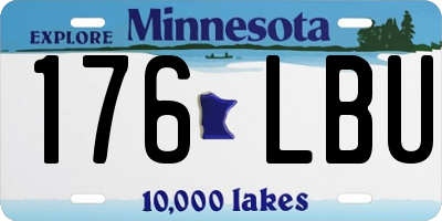 MN license plate 176LBU