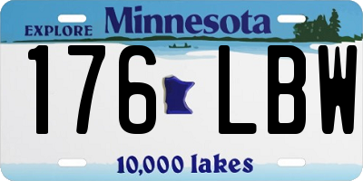 MN license plate 176LBW