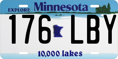 MN license plate 176LBY