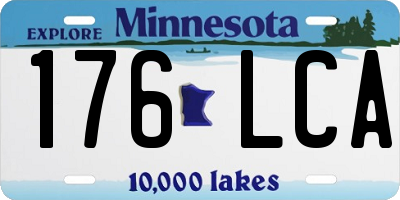 MN license plate 176LCA