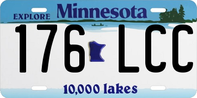 MN license plate 176LCC