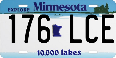 MN license plate 176LCE