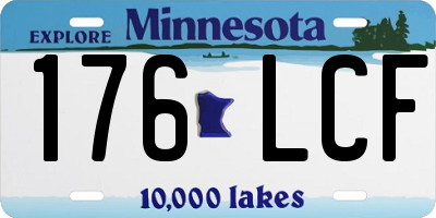 MN license plate 176LCF