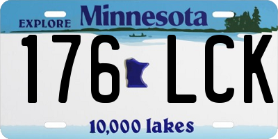 MN license plate 176LCK