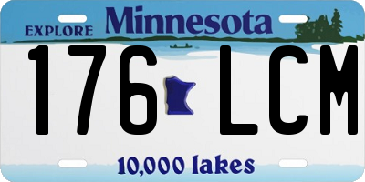 MN license plate 176LCM