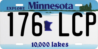 MN license plate 176LCP