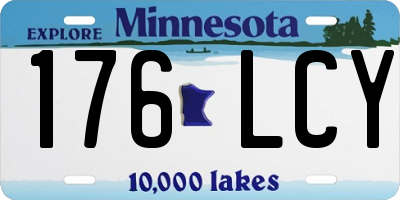 MN license plate 176LCY