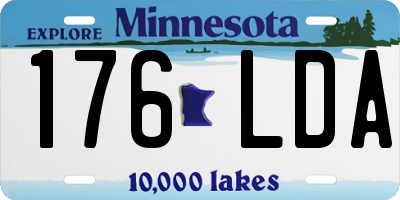 MN license plate 176LDA