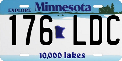 MN license plate 176LDC
