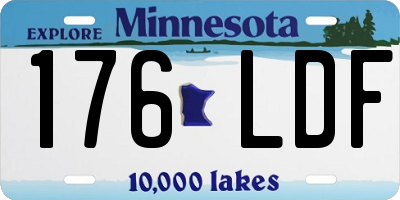 MN license plate 176LDF