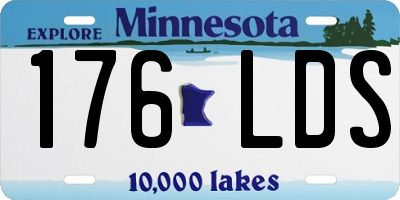 MN license plate 176LDS