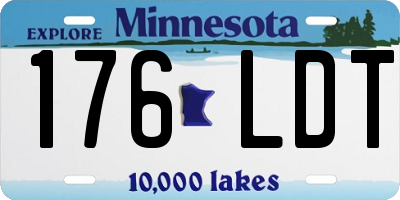 MN license plate 176LDT