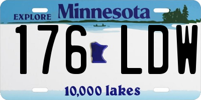 MN license plate 176LDW