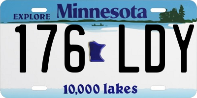 MN license plate 176LDY
