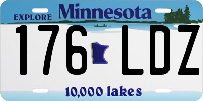 MN license plate 176LDZ