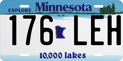MN license plate 176LEH