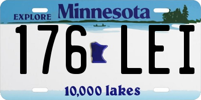 MN license plate 176LEI