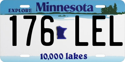 MN license plate 176LEL