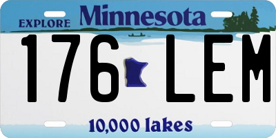 MN license plate 176LEM