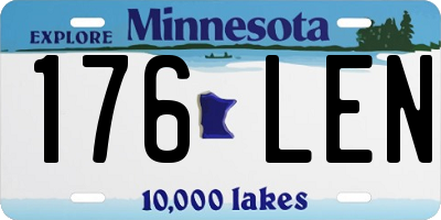 MN license plate 176LEN
