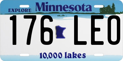 MN license plate 176LEO