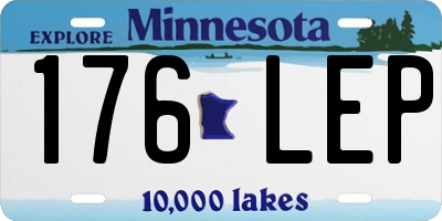 MN license plate 176LEP