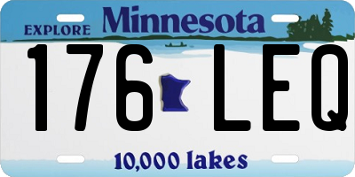 MN license plate 176LEQ