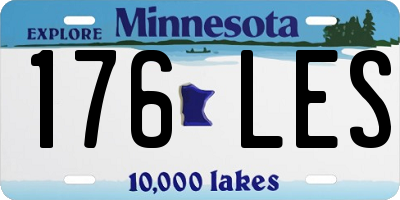MN license plate 176LES