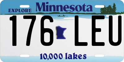 MN license plate 176LEU