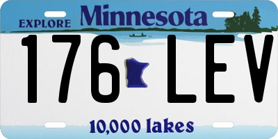MN license plate 176LEV