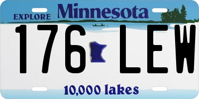 MN license plate 176LEW