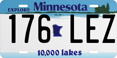 MN license plate 176LEZ