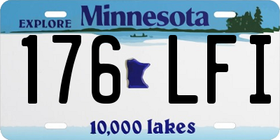 MN license plate 176LFI