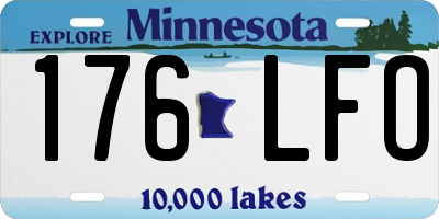 MN license plate 176LFO