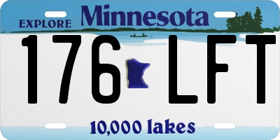 MN license plate 176LFT