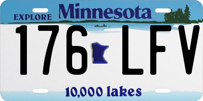 MN license plate 176LFV
