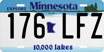 MN license plate 176LFZ