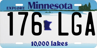MN license plate 176LGA