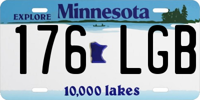 MN license plate 176LGB