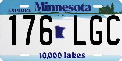 MN license plate 176LGC