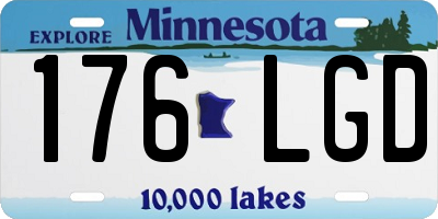 MN license plate 176LGD