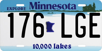 MN license plate 176LGE