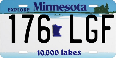 MN license plate 176LGF