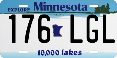 MN license plate 176LGL