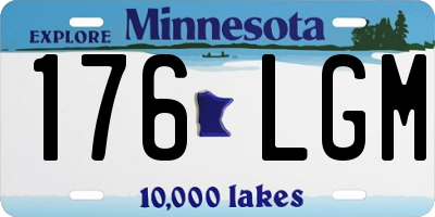 MN license plate 176LGM