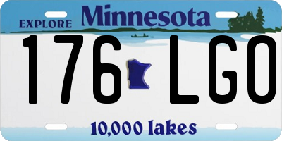 MN license plate 176LGO