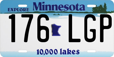 MN license plate 176LGP