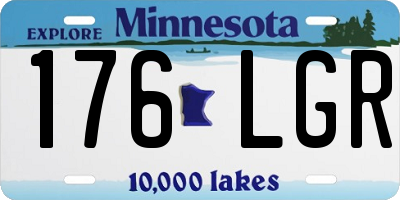 MN license plate 176LGR
